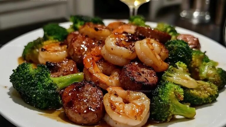 Honey Garlic Shrimp, Sausage & Broccoli Recipe