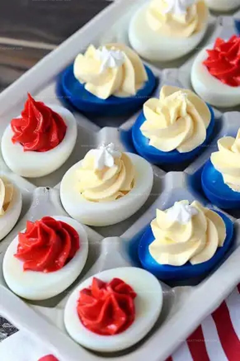 Red White And Blue Deviled Eggs Recipe