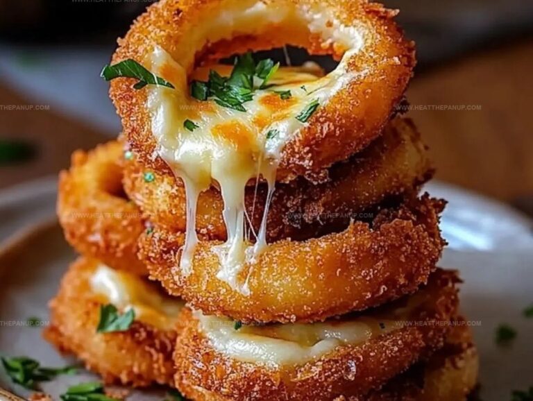 Cheesy Stuffed Mozzarella Onion Rings Recipe