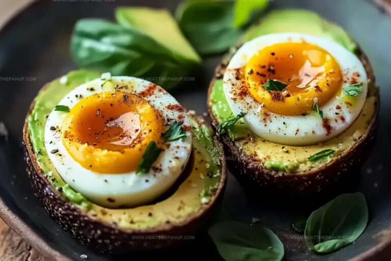 Baked Avocado Eggs With Turkey Slices Recipe
