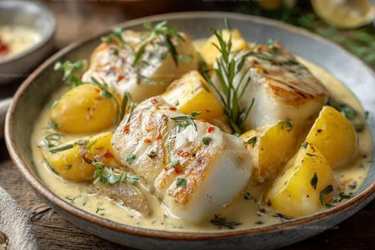 Cod & Potatoes In Rosemary Cream Sauce Recipe