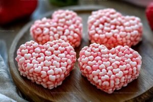 Easy Strawberry Rice Krispie Treat Hearts For Valentines Day Recipe