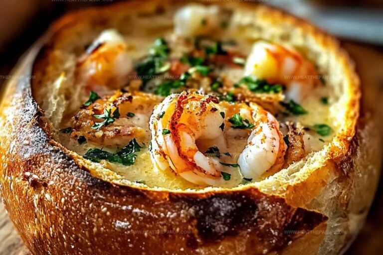 Stuffed Seafood Soup Bread Bowl Recipe
