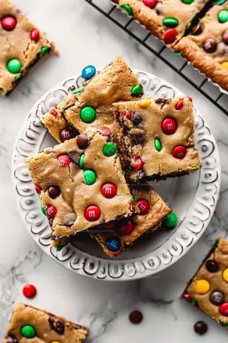 Gooey M&M Cookie Bars Recipe