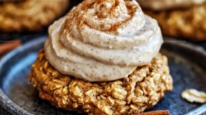 Pumpkin Oatmeal Cookies Topped With Rich Cinnamon Cream Cheese Frosting Recipe