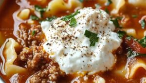Slow Cooker Lasagna Soup Recipe