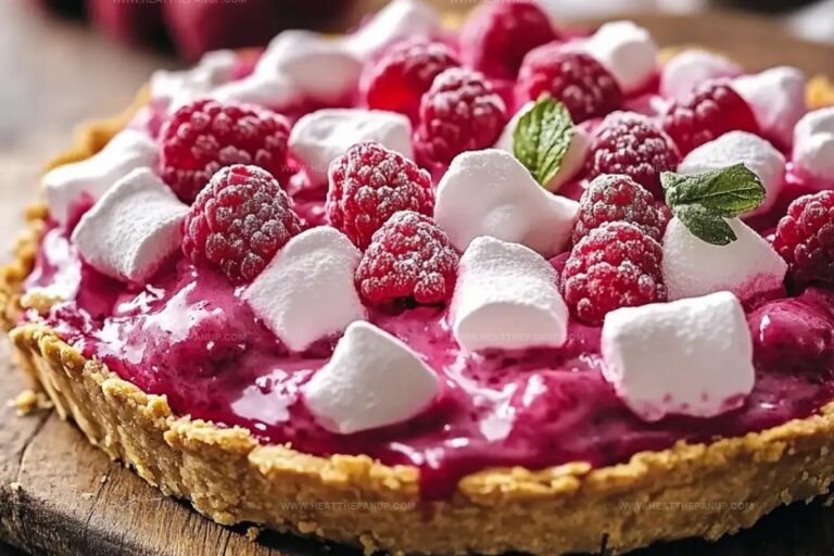 No-Bake Raspberry Marshmallow Pie Recipe