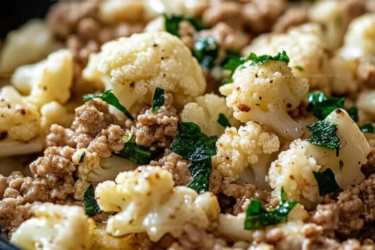Garlic Butter Ground Turkey With Cauliflower Skillet Recipe