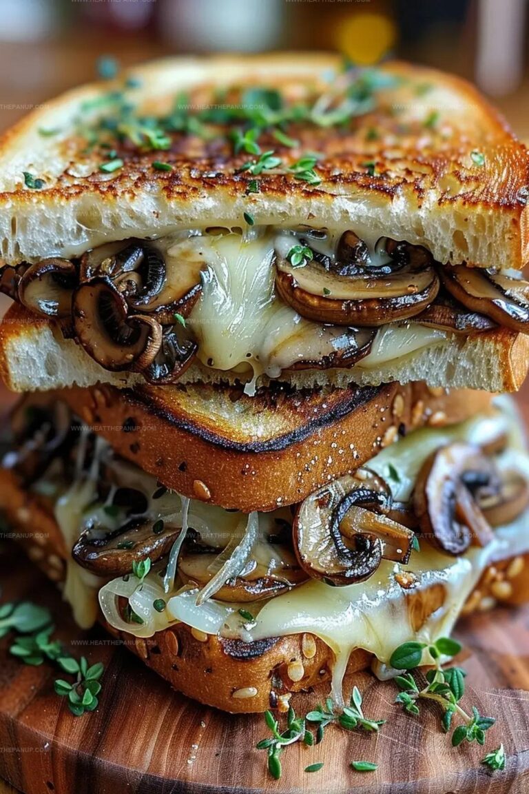 Grilled Cheese With Gouda, Roasted Mushrooms And Onions Recipe