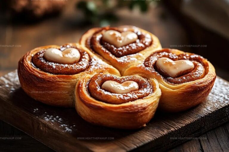 Cute Valentines Day Heart-Shaped Cinnamon Rolls Recipe