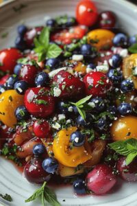 Blueberry Peach Feta Salad Recipe