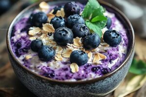 Blueberry Cheesecake Overnight Oats Recipe