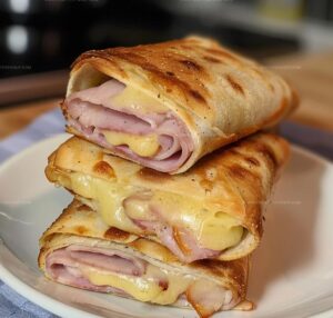 Air Fryer Hot Chicken Ham And Cheese Wraps Recipe