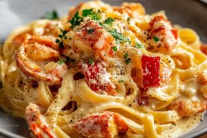 Creamy Tuscan Lobster Pasta Recipe