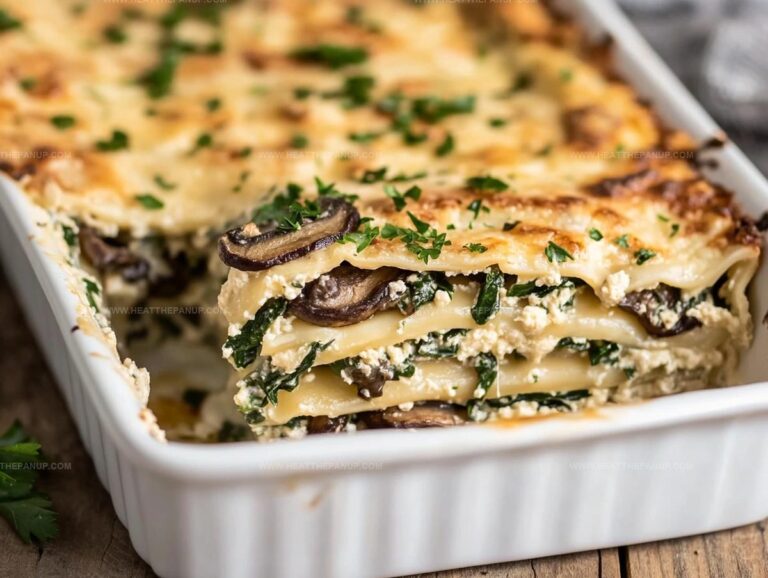 Vegan White Lasagna With Mushrooms & Spinach Recipe