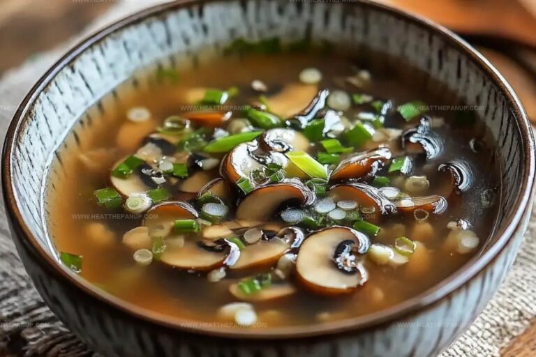 Homemade Japanese Clear Mushroom Soupso Yummy And Filling Recipe
