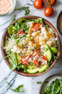 Chicken Brown Rice Bowl With Sriracha Yogurt Sauce Recipe