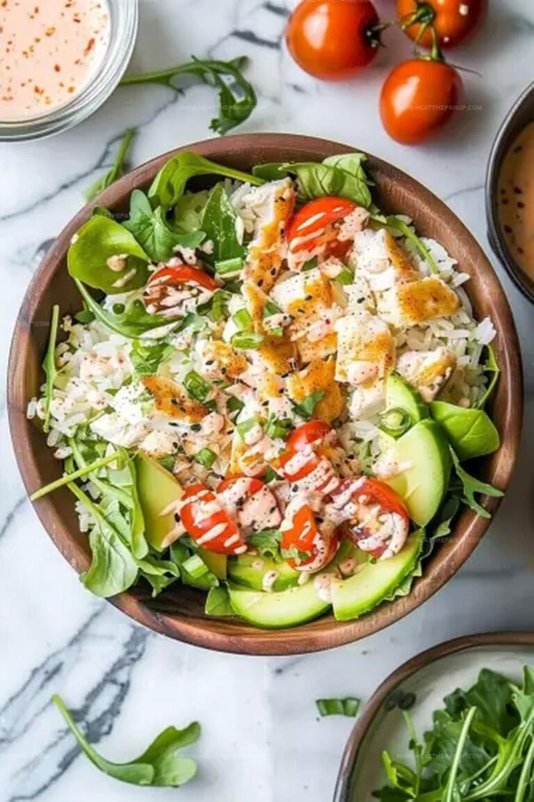 Chicken Brown Rice Bowl With Sriracha Yogurt Sauce Recipe