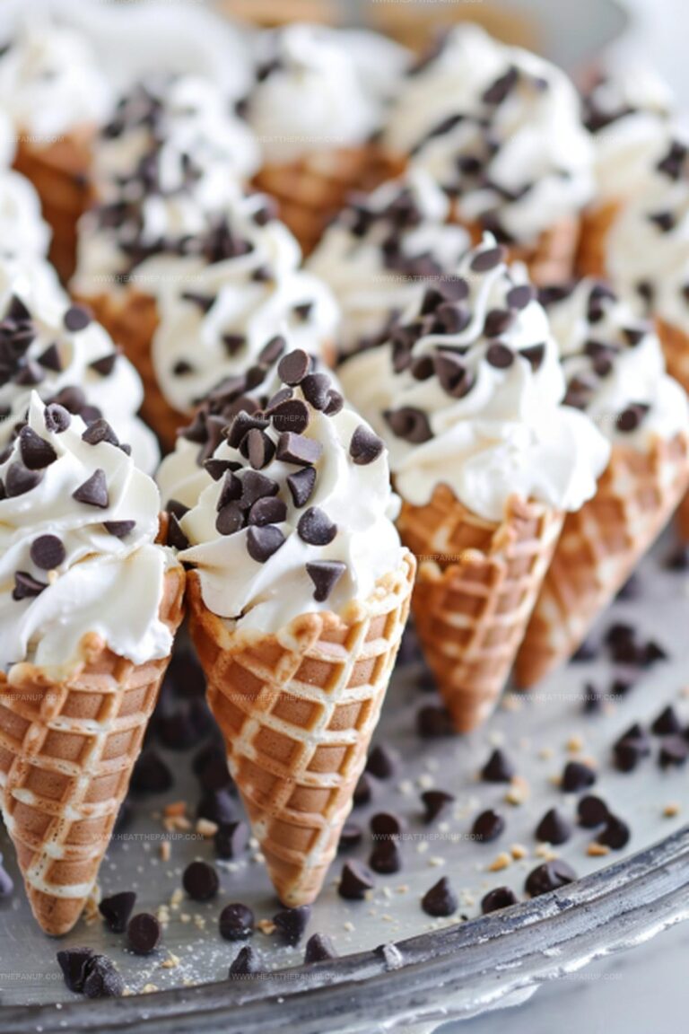 Chocolate Chip Cannoli Cones Recipe