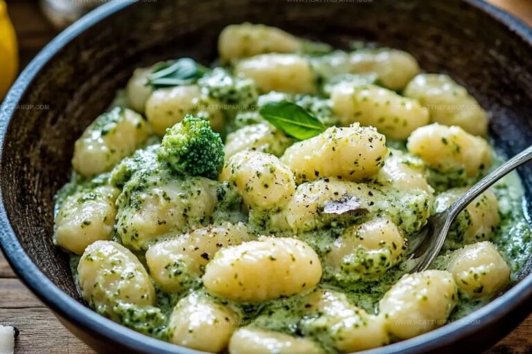 Creamy Lemon Pesto Gnocchi With Broccoli Recipe