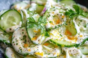 Creamy Cucumber Salad Recipe