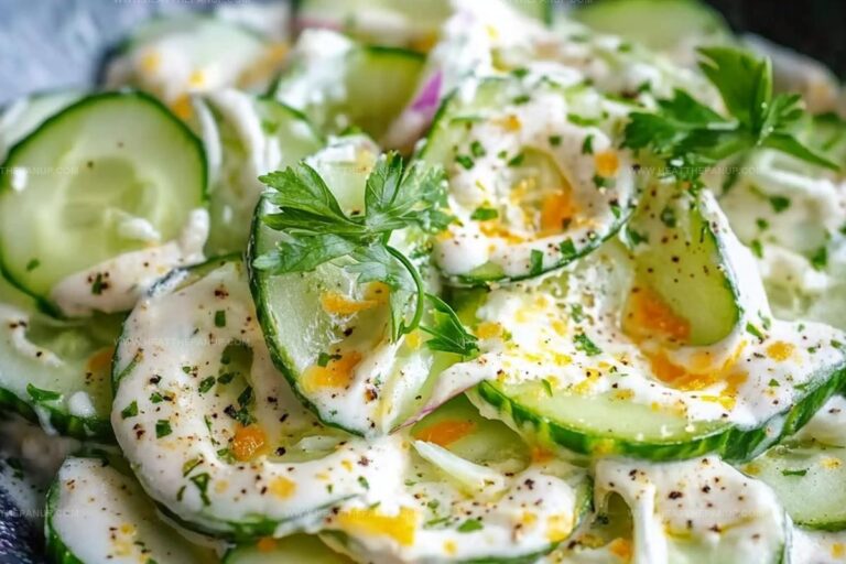 Creamy Cucumber Salad Recipe