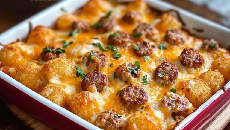 Tater Tot Sausage Breakfast Casserole Recipe