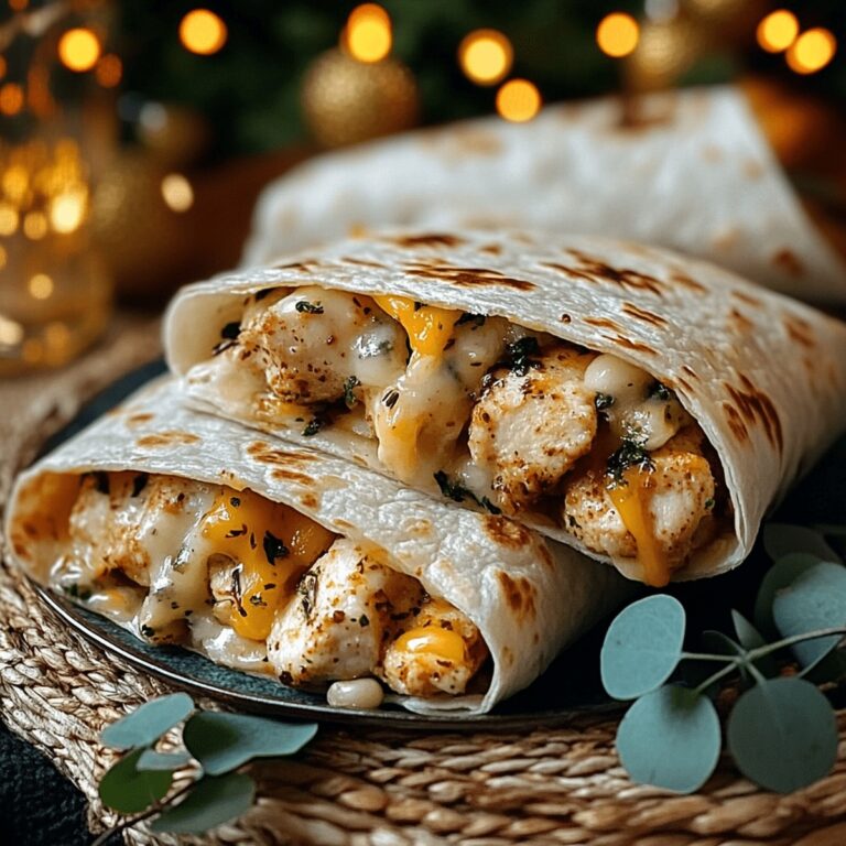 Cheesy Cheesy Garlic Chicken Wraps Recipe