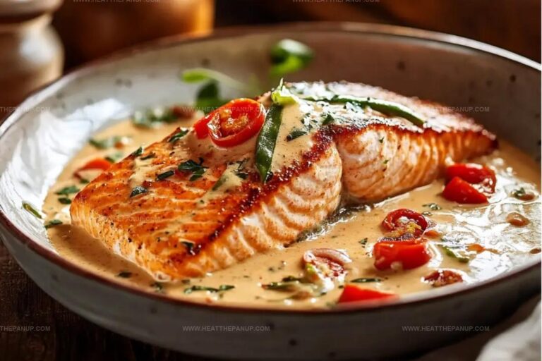 Creamy Roasted Red Pepper Salmon Recipe
