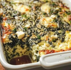 Spinach Casserole With Feta Cheese Recipe