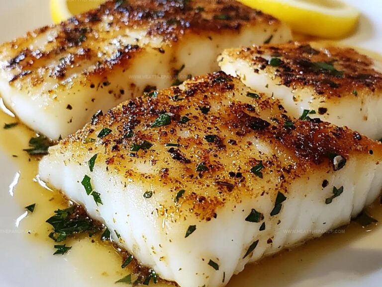 Golden Seared Cod With Herb Butter Sauce Recipe