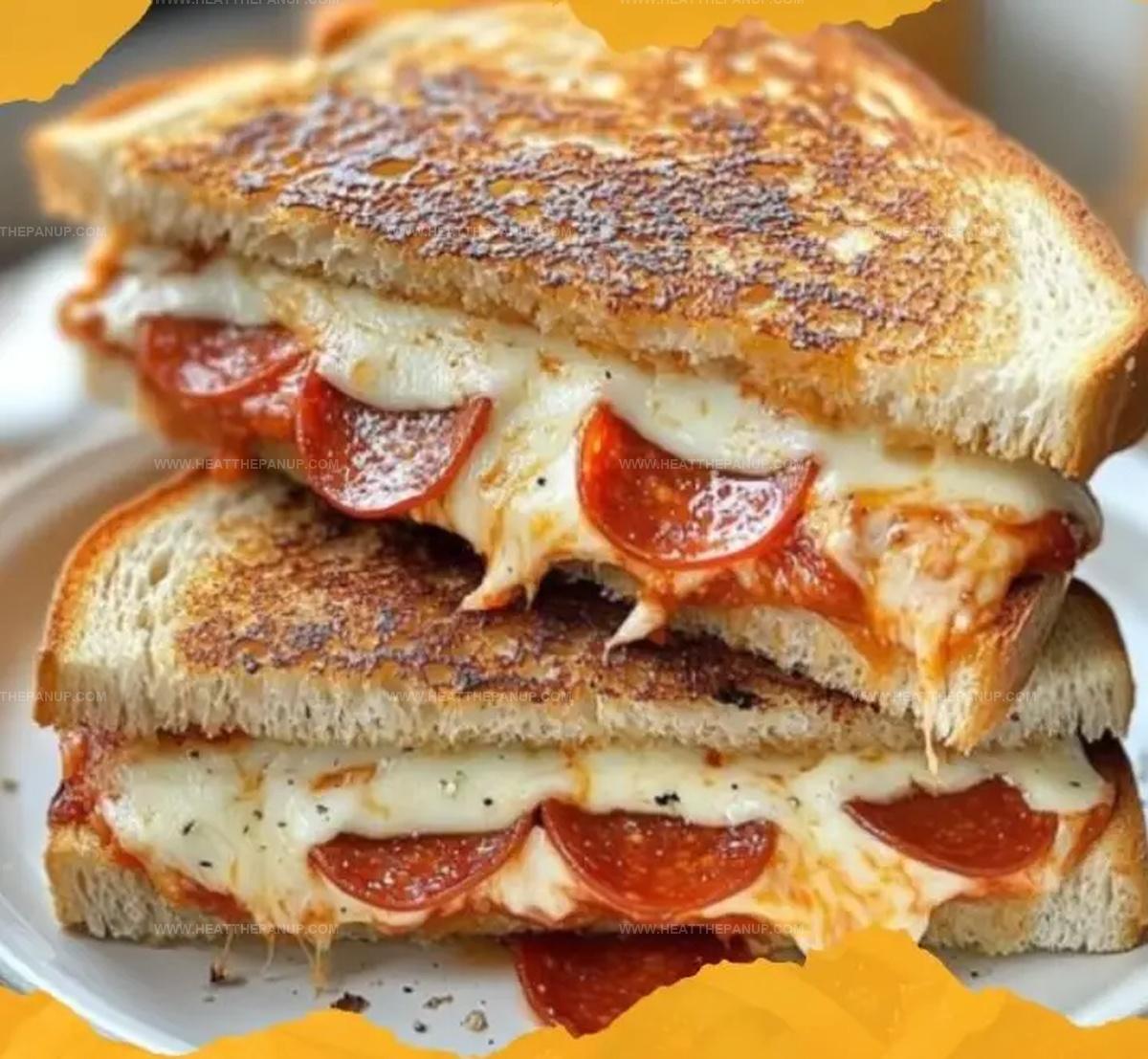 Pepperoni Pizza Grilled Cheese Recipe
