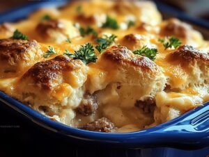 Biscuits And Gravy Hashbrown Breakfast Casserole Recipe