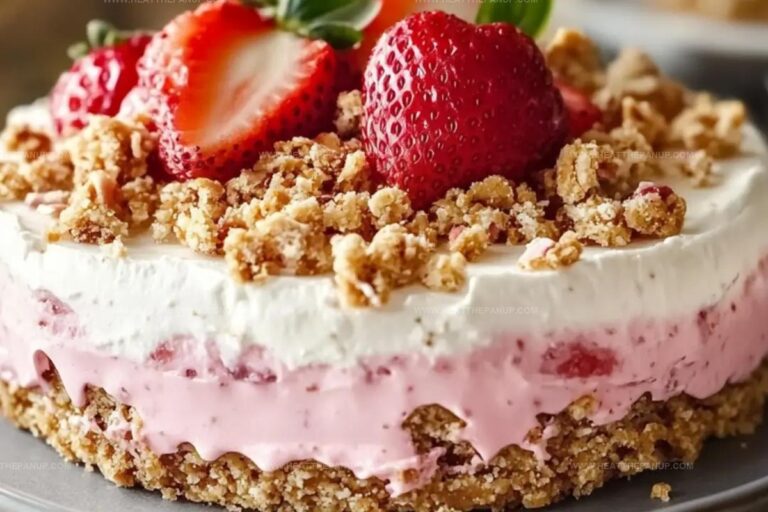 No-Bake Strawberry Crunch Cheesecake Recipe