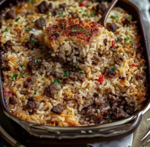 Easy Hamburger Rice Casserole Recipe