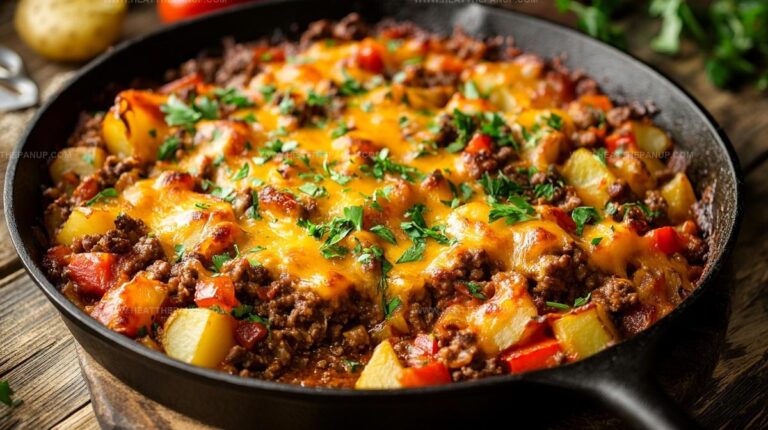 Hobo Casserole Rustic Ground Beef And Potato Bake Recipe