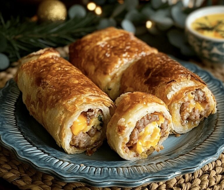 Bountiful Sausage, Egg And Cheese Breakfast Roll-Ups Recipe