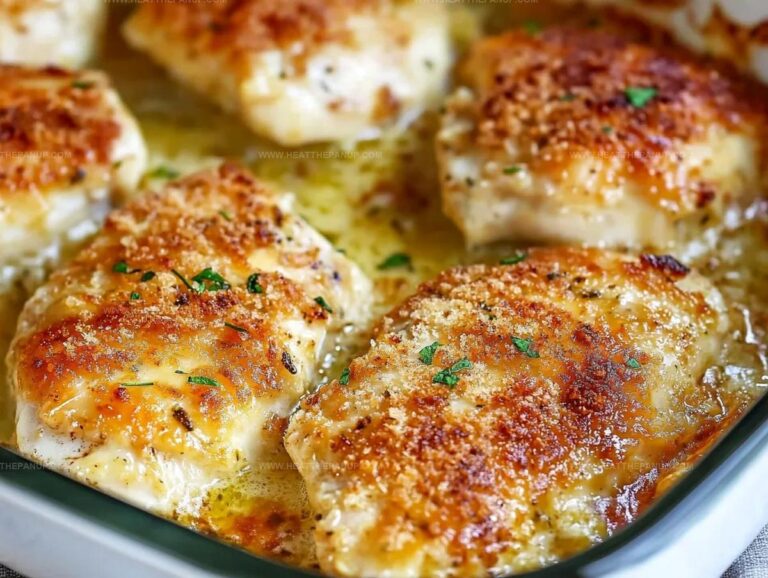 Golden Baked Provolone Chicken Recipe