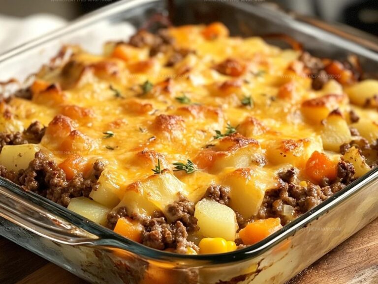 Amish Hamburger With Fall Veggies Bake Recipe