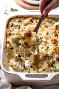 Creamy Spinach Artichoke Chicken Casserole Recipe
