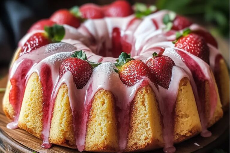 Strawberry Milkshake Pound Cake Recipe