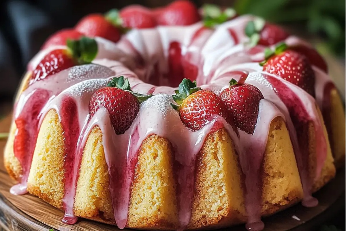 Strawberry Milkshake Pound Cake Recipe