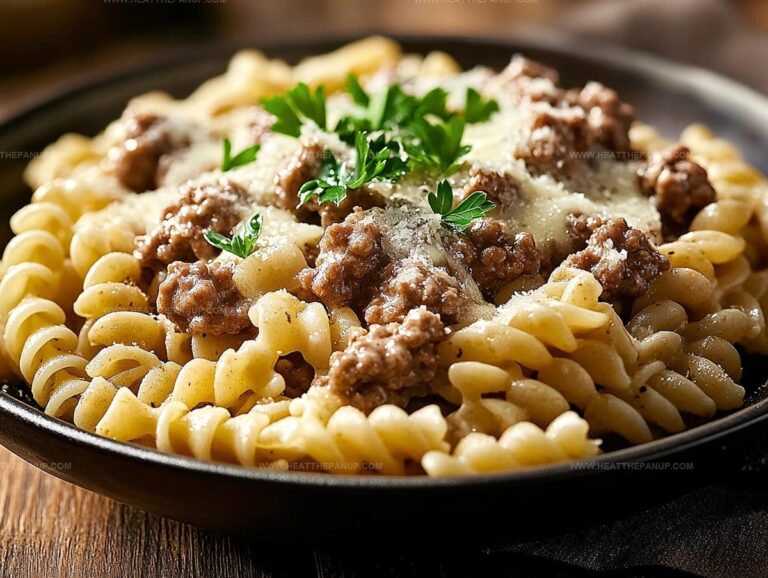 Beef And Rotini In Garlic Parmesan Sauce Recipe