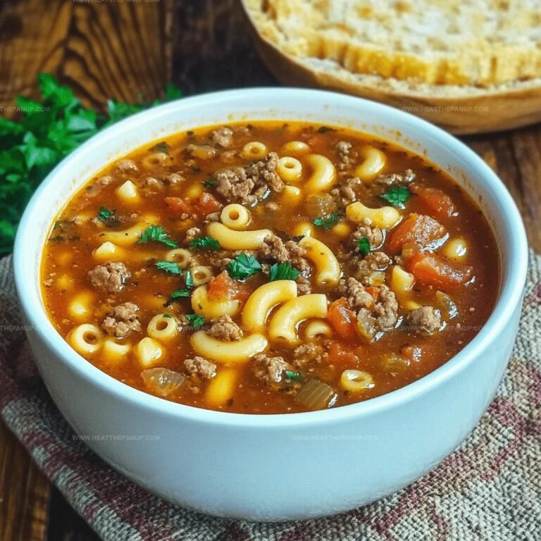 Beef & Tomato Macaroni Soup Recipe