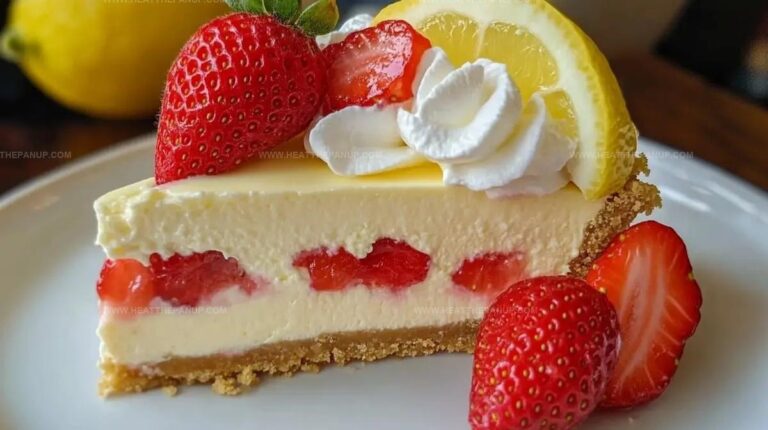 Luscious Strawberry Lemon Cheesecake Recipe