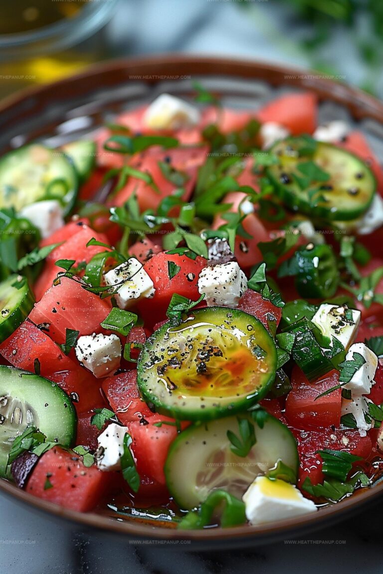 Watermelon Feta Cucumber Salad Recipe