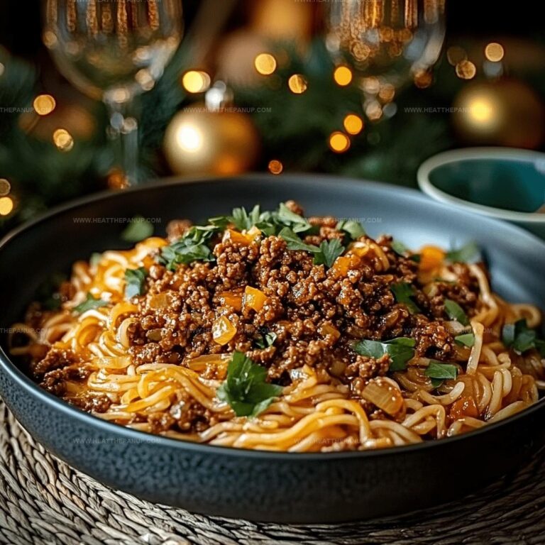 Punchy Mongolian Ground Beef Noodles Recipe