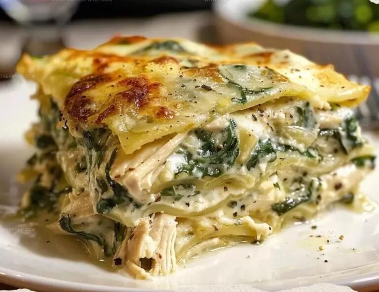 Cheesy Chicken, Spinach, And Artichoke Lasagna Recipe