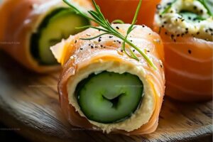 Smoked Salmon Roll-Ups With Cucumber And Hummus Recipe