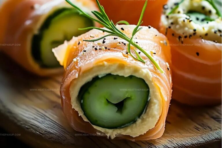 Smoked Salmon Roll-Ups With Cucumber And Hummus Recipe